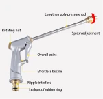 Factory Direct High Pressure Long Section Of The Portable Home Car Washer Spray Gun