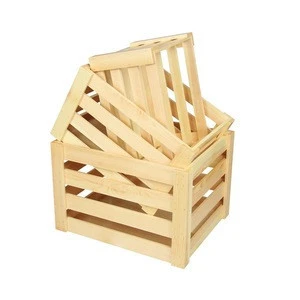 Factory direct pine wood storage box for sale,quality guarantee