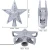 Import Factory Direct Sale Silver Christmas Tree Topper Projector Lighted Ornaments Snowflake Lights 3D Star Xmas Tree Decoration from China