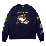 Factory OEM Custom Design Print Cotton Oversize Drop Shoulder Crew Neck Pullover SWeatshirt