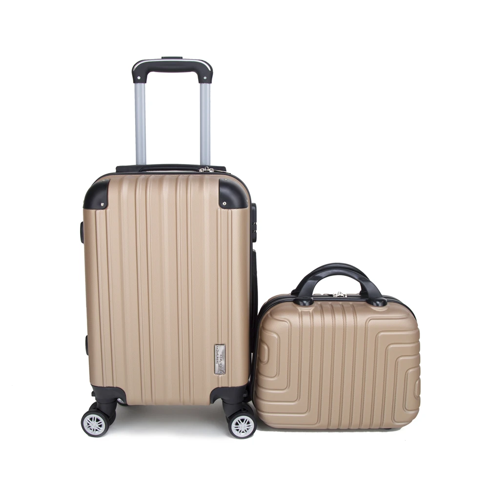 Factory price 5 piece travel trolley luggage carry on suitcase travel style luggage bag set