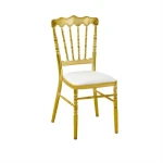 Factory Price Wholesale Courtyard Garden Event Banquet Commercial Furniture Metal Wedding White Tiffany Chiavari Chair