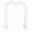 factory produces heart-shaped white metal wedding arch