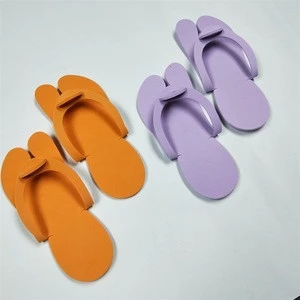 Factory Supply All Kinds of Colors Disposable Pedicure Flip Flop Eva Slippers Foam Slippers
