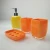 Import Factory Wholesale Durable Bathroom gift acrylic 4pcs yellow bath accessory set China bath set from China