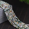Fashion 2.5mm 3mm Faceted Loose Small Size Seed Stone Beads Green Moss Agate Blue Turquoise Lapis Lazuli for DIY Jewelry Making
