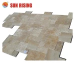 Fashion Design Beige Travertine Marble Price French Pattern For Flooring Tile