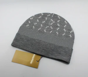 Fashion Designer Stripe Soft Cotton Warm Winter Unisex Knit Beanie Hat