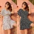 Import Fashion Polka-dot Spot Sexy Dress Women Casual V Neck Short Sleeve Knee Boho Dresses from China