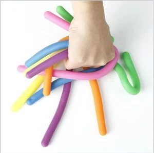 Fashion Silicone toys Stretching Noodles Rope Fluorescent Multi colorsDIY Anti Stress Toys String Fidget Autism Vent kids Toys