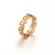Import Fashion Simple Finger Ring Hollow Leaf Shape Ring 18K Gold Stainless Steel Ring from China