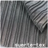 Fashion textile pleated crinkle softshell polyester metallic black lurex fabric