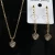 Import Fashion wedding bridal jewelry set 18k gold plated necklace crystal earring from China