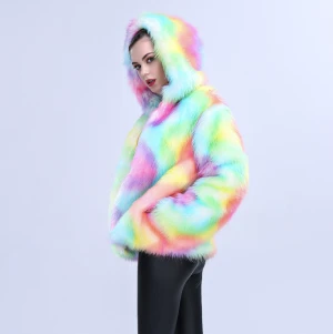 Fashion winter  fake fox  fur women coat  faux fur jacket