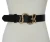 Import Fashion Women Black Brown Leather Belt with Snake Buckle from China