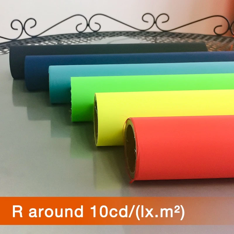 Fashionable Colored Black/Yellow/Orange/Red Reflective Fabric for clothes by rolls