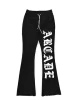 Fashionable Custom Logo Flared Sweatpants Men Vintage Casual Stacked Sweat Pants Men with Drawstring