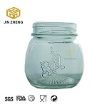 Fermented Bean Curd Embossed Sphere Twist Off Cap Glass Jar For Food