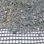 Final clear out basalt mesh geogrid for reinforcement