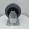 Fixed 4 5 6 8 Inch Anti Static Conductive Rubber Caster ESD Wheels Rigid Plate