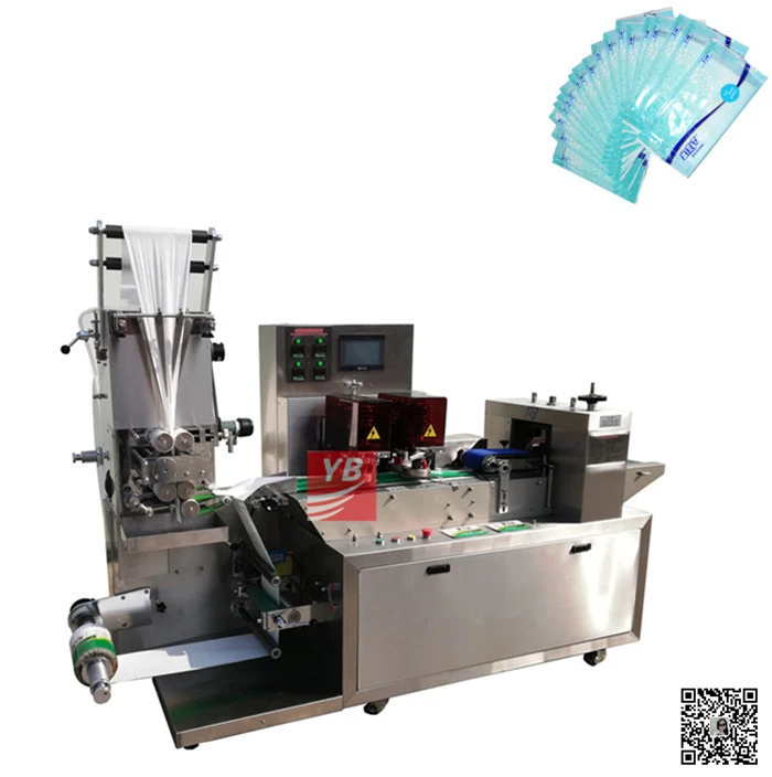 Flow packing packaging machine YB-SJ250X Mini Single Pack Restaurant wet ones flow wrapping machine