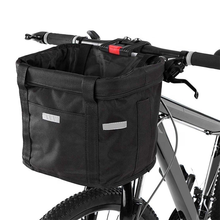 Folding Removable Bike Handlebar Basket Pet Cat Dog Carrier Frame Bag Bicycle Front Basket