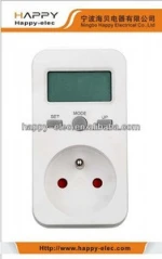 france Energy Electricity Usage Watt Calculator Monitor Plug-in Power Consumption LED digital power Electrical Power Meter
