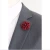 Import FREE SHIPPING Brick Flower Lapel Pin, Handmade Floral Boutonniere, burgundy pin from China
