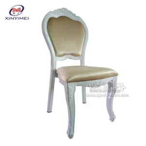 French Style Luxury Wood Look Metal Velvet Restaurant Chair for Dining