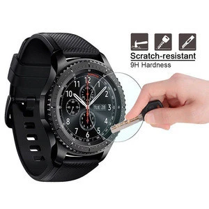 Full Coverage Tempered Glass Screen Protector for Samsung Gear S3 Frontier Classic Smart Watch