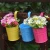 Import Garden Balcony Flower Metal Hanging Pots Wall Vertical Hang Bucket Iron Holder Basket With Removable Tin Home Decor from China