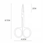 Gold Mini Stainless Steel Sharp Microblading Tattoo Beauty Salon Eyebrow Cutting Tools Embroidery Scissors