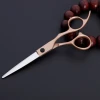 gold  Professional Barber Hair Cutting Scissors Mirror HRC Customized Steel  hair scissors 440c japanese steel
