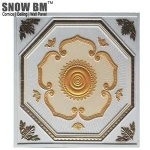 Golden Color 3D PAINT FLOWER DESIGN GYPSUM CEILING TILES