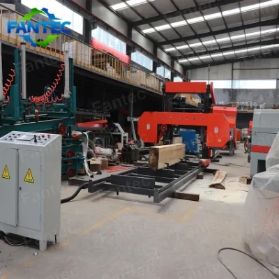 Good Quality Log Wood Processing Machine Portable Horizontal Wood Band Sawmill with Trailer