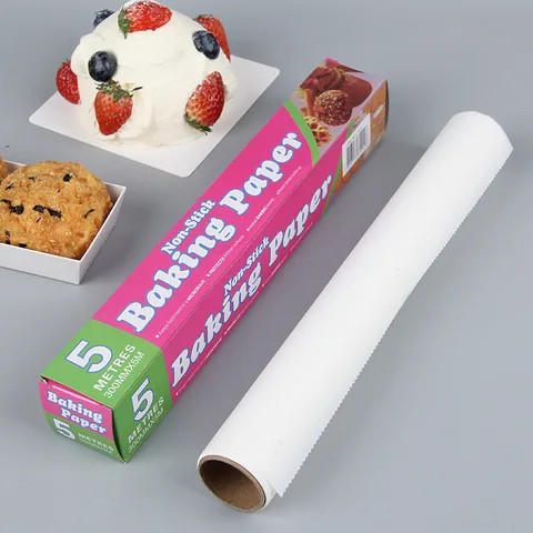 Greaseproff Disposable Parchment Baking Paper with Silicone Double Side Coating for Kitchen & Air Fryer Use