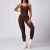 Import Gym women high quality women scrub jumpsuits one piece custom ropa yoga gym legging set woman activewear seamless yoga suit from China