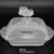 Import hand pressed glass jar butter dish color clear or as request from China