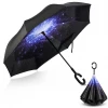 hands free C handle double layer upside down reversible inversion reverse inverted umbrella for better brella