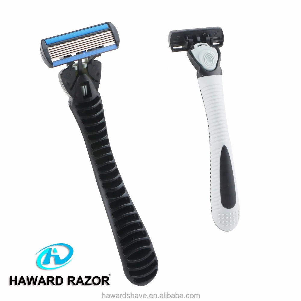 Haward D635L six stainless steel blade system razor with 3 extra cartridge OEM six blade razor