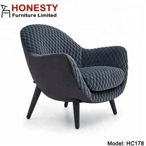 HC178 Upholstered Fabric Fiberglass Frame Living Room Italian Designer Modern Mad Queen Lounge Chair
