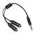 Import Headset Adapter audio jack splitter 3.5mm 4pin Male to 2 Female 4pin Jack audio cable splitter for Notebook from China