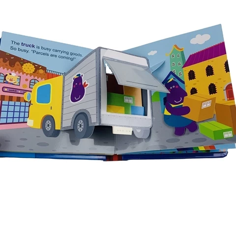 high quality 3d pop-up children book printing cardboard pop up book in stock
