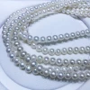 High quality 6mm-7mm natural freshwater pearl 36cm round beads string for necklace jewelry production