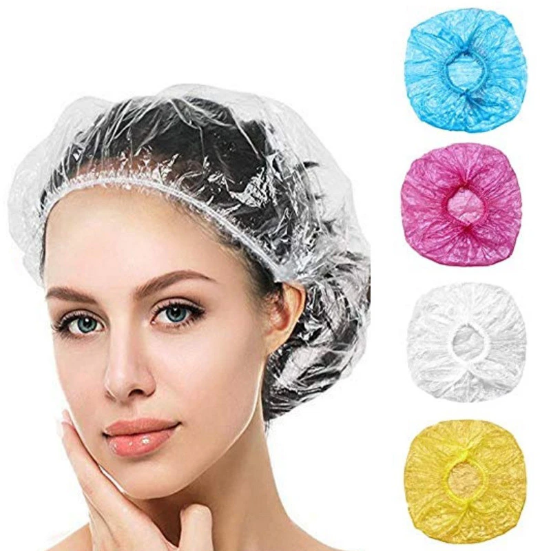 High Quality Cheap Waterproof Salon Hair Dry  Cap CustomTransparent Hair Cover Disposable Shower Caps