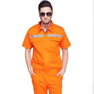 High quality cotton twill reflective fabric anti-static coverall workwear