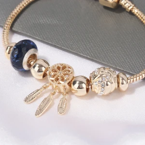 High Quality designer bracelets 925 sterling silver Custom Fashion Metal Glass Jewelry Women Bracelet