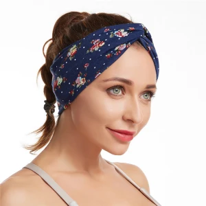 High quality headbands vintage cross turban bandage bandanas hairBands hair accessories