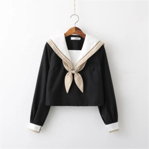 High quality pure cotton academic style Sailor uniform girls