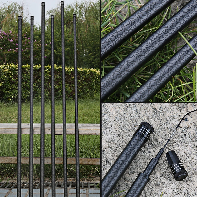 High Quality River Black Telescopic Carbon Fiber Hand Fishing Rods 3.60M